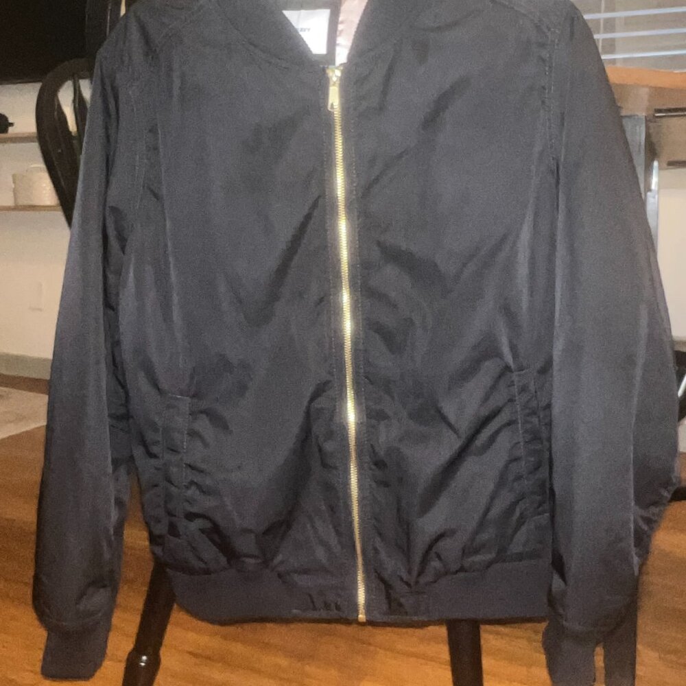OLD NAVY Black Bomber Jacket | Size Large
